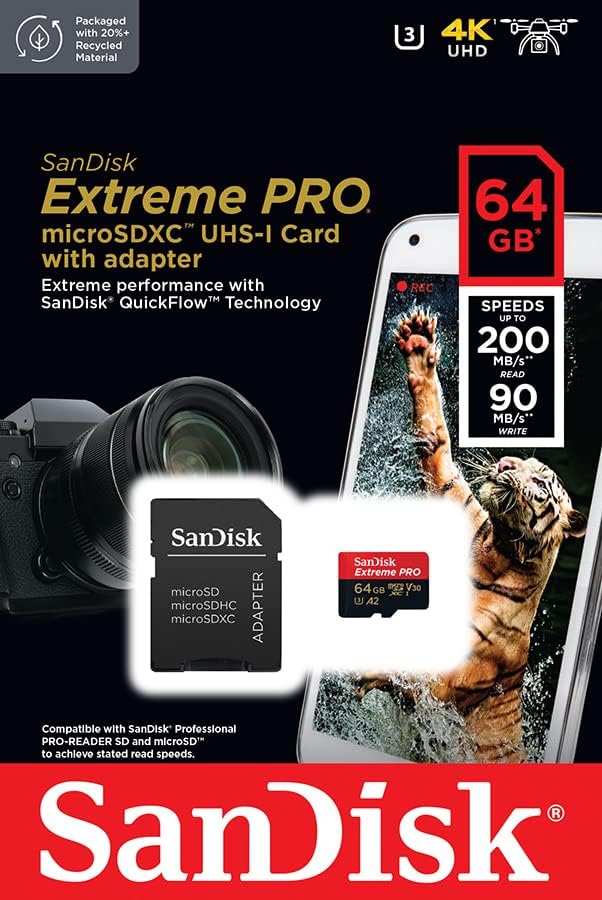 DATA KIT | 5-in-1 Universal Card Reader Adapter & SanDisk Extreme PRO microSDXC Bundle (64GB/128GB)