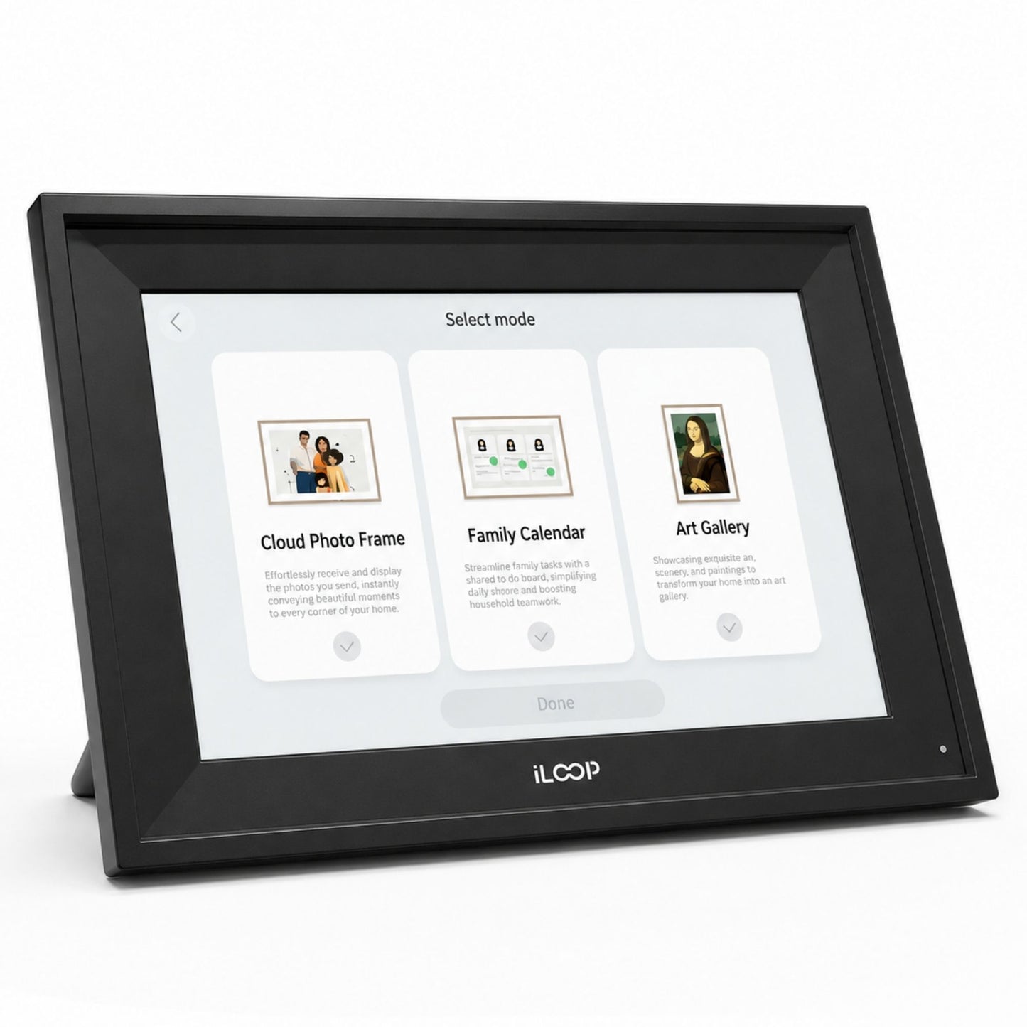 iLoop 10.1” Digital Calendar 32GB | 3 Modes: Calendar, Wi-Fi Photo and Video Frame & Art Gallery | Touchscreen