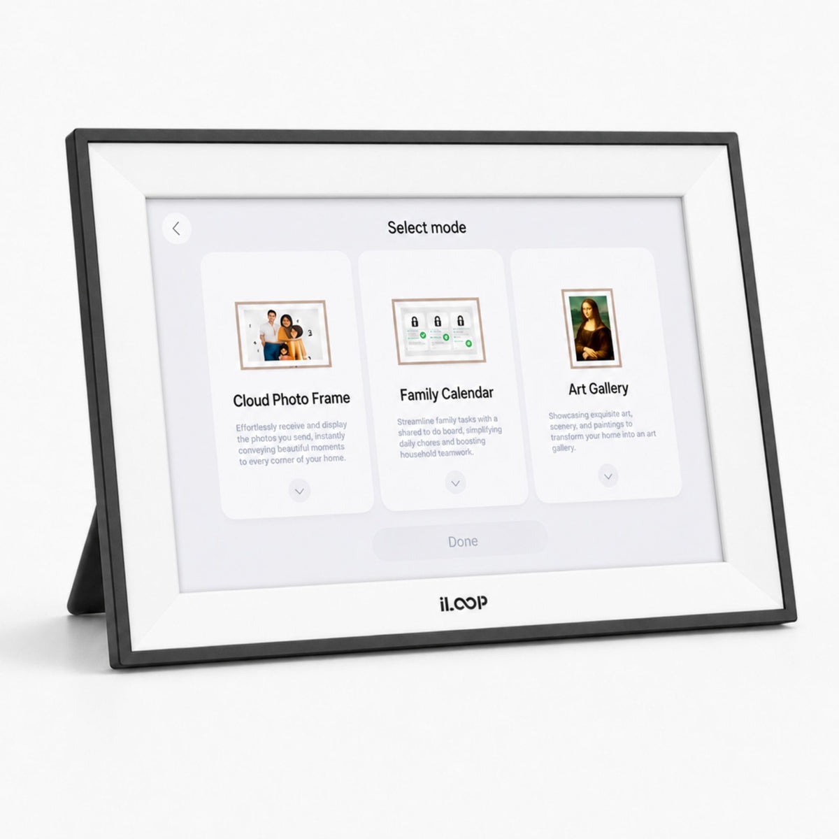 iLoop 10.1” Digital Calendar 32GB | 3 Modes: Calendar, Wi-Fi Photo and Video Frame & Art Gallery | Touchscreen
