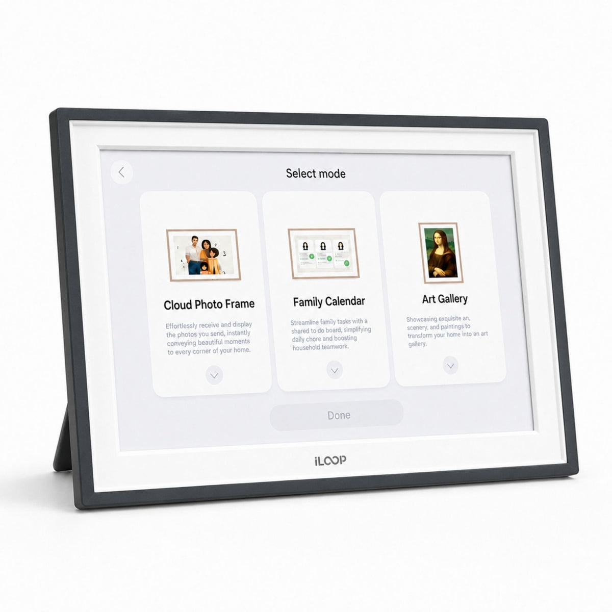 iLoop 15.6” Digital Calendar 32GB | 3 Modes: Calendar, Wi-Fi Photo and Video Frame & Art Gallery | Touchscreen