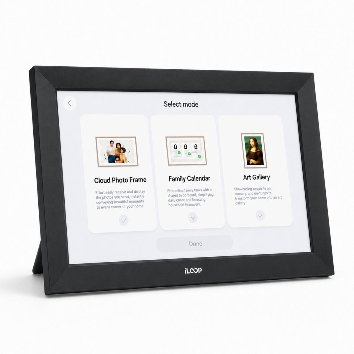 iLoop 15.6” Digital Calendar 32GB | 3 Modes: Calendar, Wi-Fi Photo and Video Frame & Art Gallery | Touchscreen