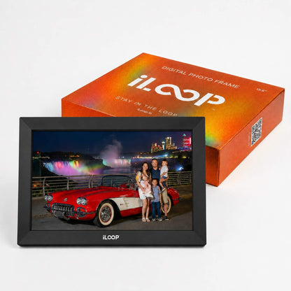 iloop 15.6” Digital Photo Frame | WiFi Touch Screen, 32 GB | Frameo App | Tabletop or Wall-Mounted