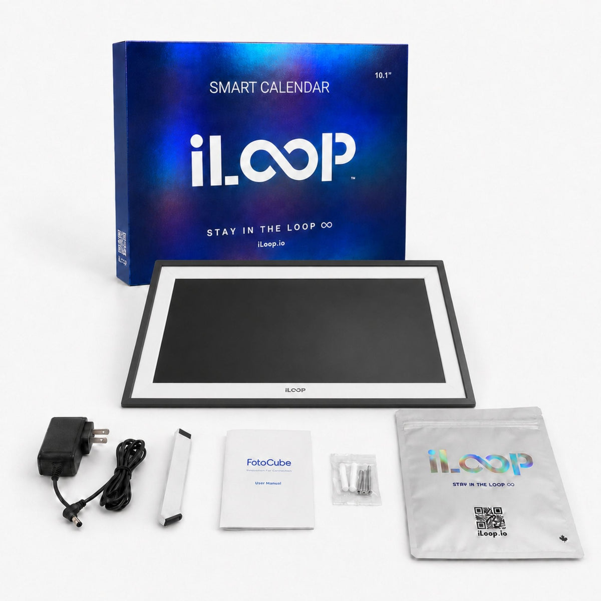 iLoop 10.1” Digital Calendar 32GB | 3 Modes: Calendar, Wi-Fi Photo and Video Frame & Art Gallery | Touchscreen