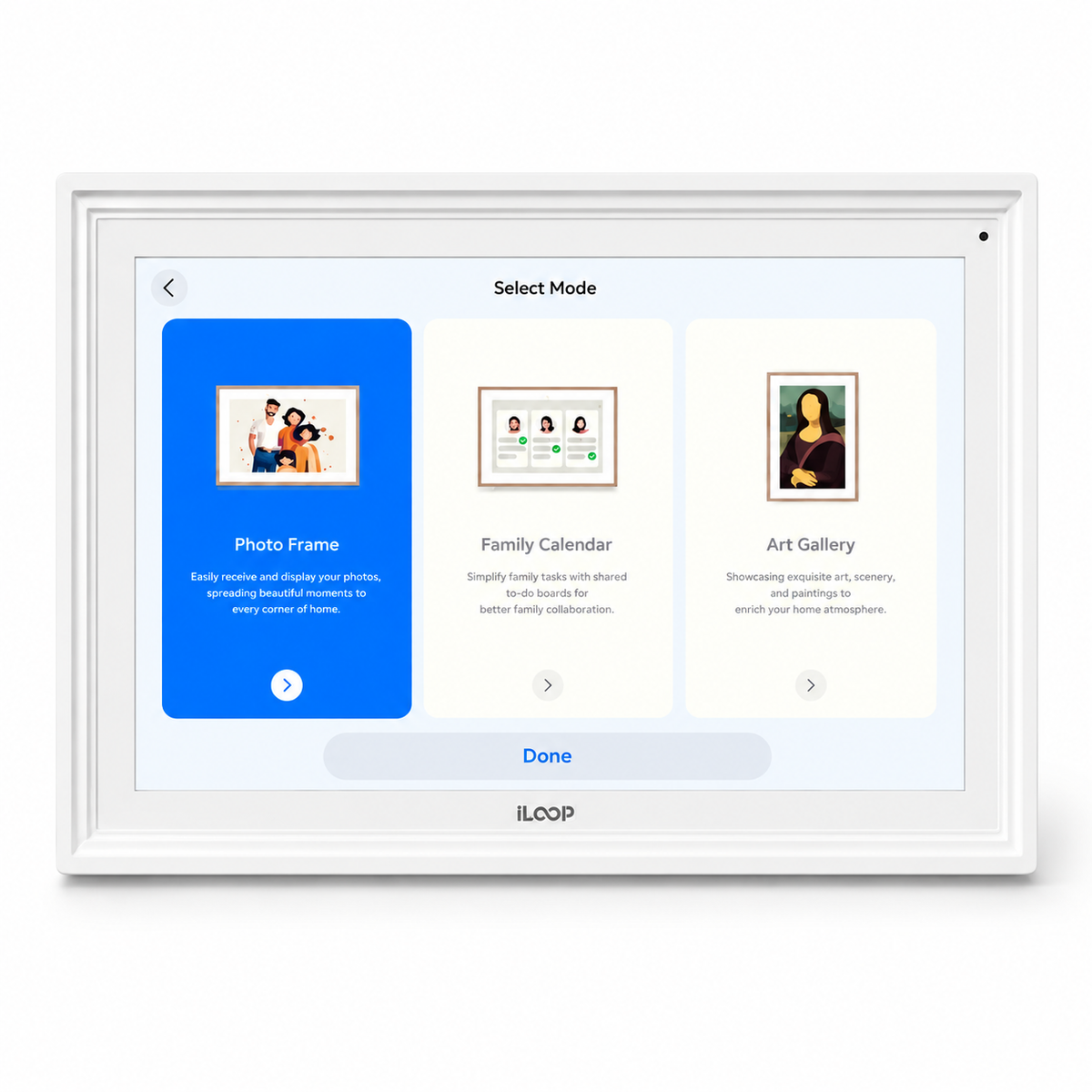iLoop 15.6” Smart Digital Calendar Pro | 32GB Internal Memory | FotoCube Ai Voice Command | Chore Chart, Photo & Video Frame