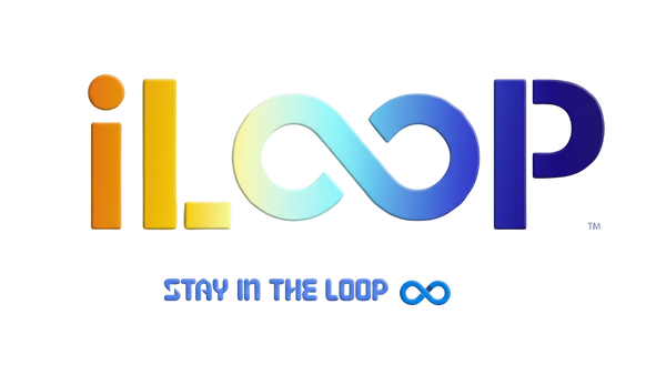 Logo of iLoop with a colorful infinity symbol on a white background