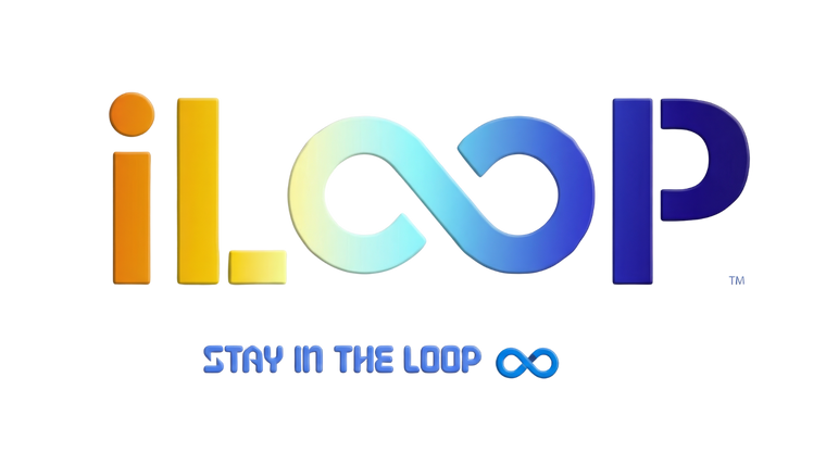 Logo of iLoop with a colorful infinity symbol on a white background